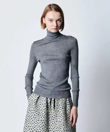 Drawer 미사용 새상품 18G 캐시미어 실크 리브 터틀 니트