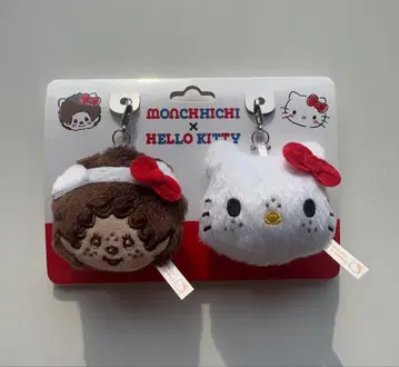 헬로키티 x 몽치치 봉제 인형 참 세트 참