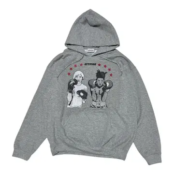 새상품 ATTITUDE 아티튜드 콜라보 풀오버 후드티 S