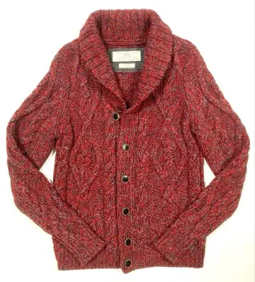 새상품급 [ REPLAY ] 로게이지 케이블 짜임 숄카라 니트 자켓 L