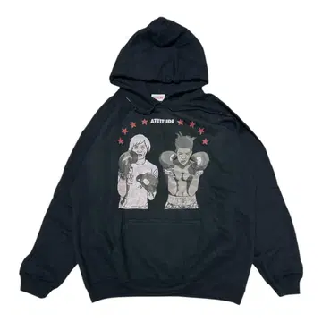 새상품 ATTITUDE 아티튜드 콜라보 풀오버 후드티 S