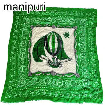 마니푸리 manipuri 대형 스톨 숄 인도산 실크울