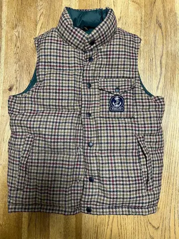 FIDELITY 체크 무늬 다운 베스트