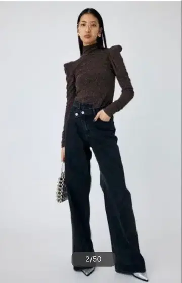 MOUSSY CROSS WAIST WIDE 스트레이트