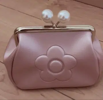 MARY QUANT 핑크 꽃 모티브 파우치