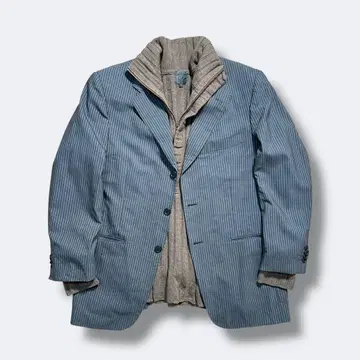 stripe tailored jacket gray