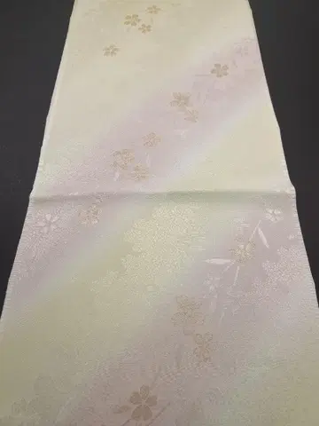 순수 실크 오비아게,  사선 블렌딩, 하자 있음 o265