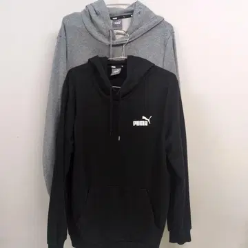 PUMA 세트 판매 후드 부착 후드티 블랙 그레이