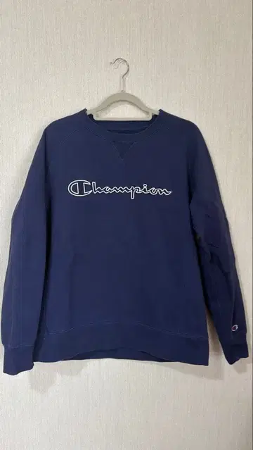 Champion 네이비 속기모 로고 트레이닝복 L