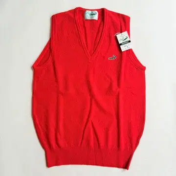 데드스탁 크로커다일 남성용 니트 베스트 빨간색 M 미사용