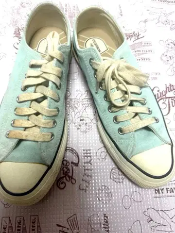 컨버스 민트 그린 스웨이드 스니커즈