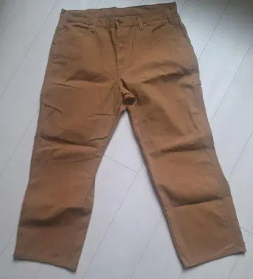미사용 Dickies 브라운 카고 팬츠 큰 포켓 부착