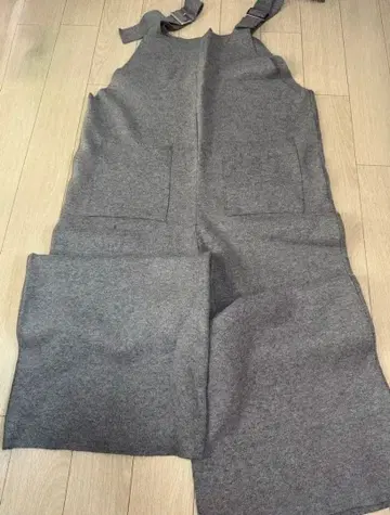 그레이 울 혼방 오버롤