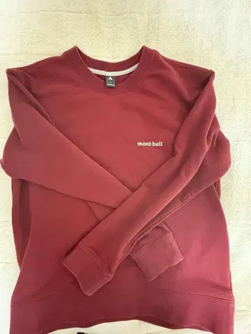 mont-bell 버건디 L 사이즈 맨투맨