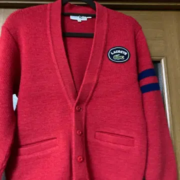 LACOSTE 레드 가디건