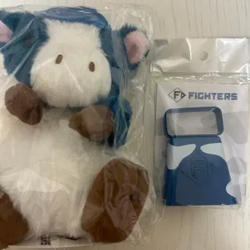 파이터즈 소 봉제 인형 카우벨 세트