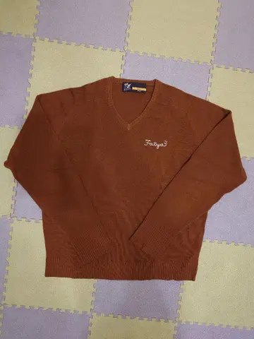 FAT 브라운 V넥 스웨터 FAT 사이즈