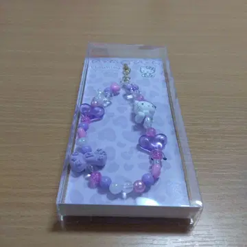 헬로키티 90s 폰 스트랩 레오파드 퍼플 레트로