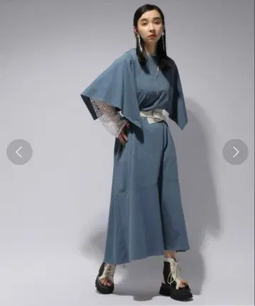 HARE 스퀘어 슬리브 티어드 원피스