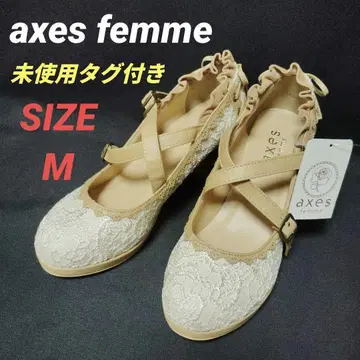 미사용 택 포함 axes femme 레이스업 크로스 펌프스 M