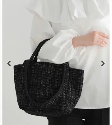 새상품급 fitmore 트위드 2WAY 백 블랙 트위드 토트백