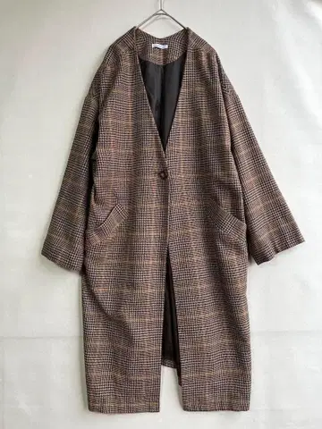 올리브 데 올리브 여성용 노카라 체스터 코트 하운드투스 M