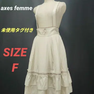 미사용 택 포함 axes femme 프릴 스커트 서스펜더 자수