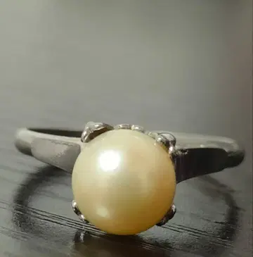 빈티지 펄 x 실버 빈티지 진주 심플 반지