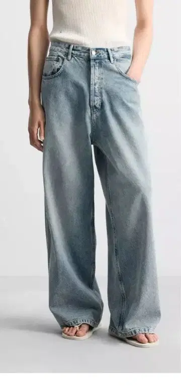 슈퍼 배기 핏 청바지 엑스트라 배기 EUR42