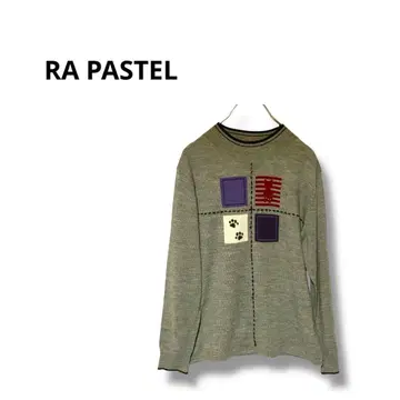 [라파스텔] 니트 스웨터 긴팔 귀여운 애니멀 그레이 루즈핏