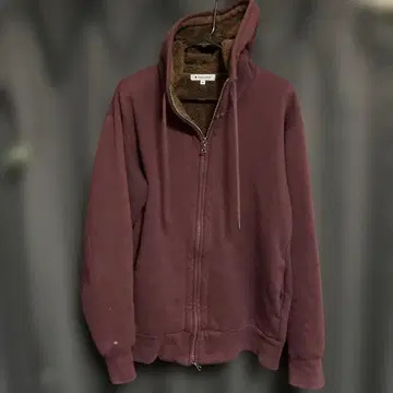 GLOBAL WORK 버건디 후드티 M 사이즈