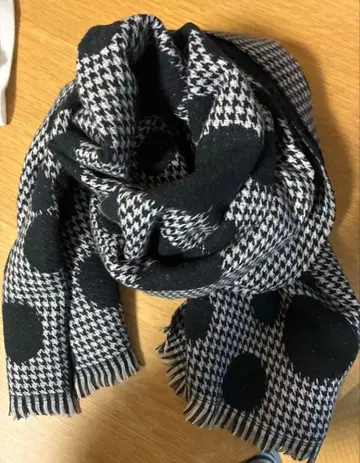 도트 무늬 하운드투스 스톨