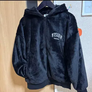 VISION STREET WEAR/후드 부착 퍼 자켓 남성/여성