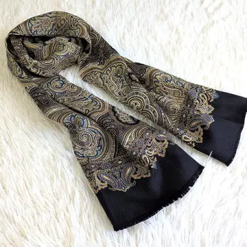 [ USED ] eRRe 실크 100% 스톨 롱 스카프