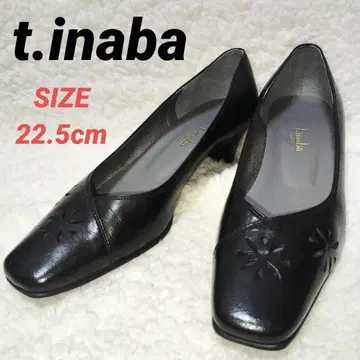 t.inaba 티이 나바 펌프스 가죽 블랙 22.5 커팅