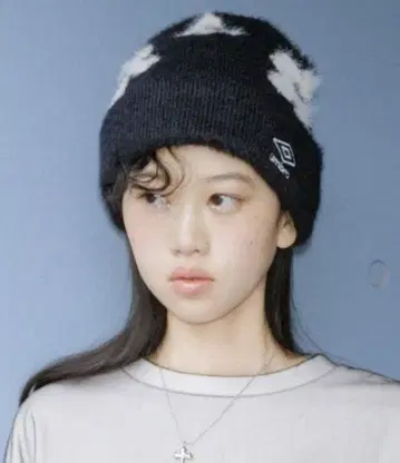 UMBRO x Casselini 자카드 와치 니트 모자 꽃무늬