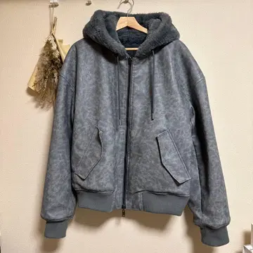 ZARA 리버서블 인조 가죽 봄버 자켓