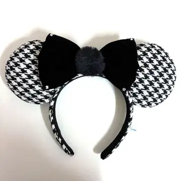 Disney 미니 머리띠 하운드투스 패턴