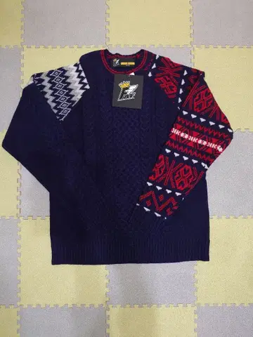 FAT 니트 스웨터 네이비 택 포함 새상품 FAT 사이즈