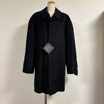 블랙 스탠드 칼라 캐시미어 코트 L 사이즈