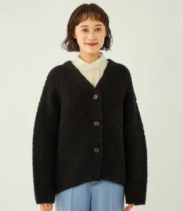 부클레 더블 페이스 가디건