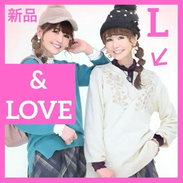 [ 알뜰 가격 ] &LOVE 내추럴 스키퍼 로터스 플라워 자수 니트 튜닉