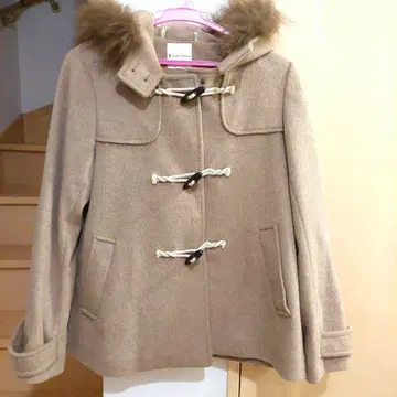 KUMIKYOKU 베이지 더플 코트