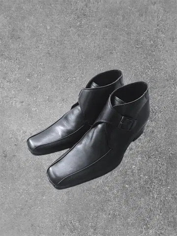 새상품급 [ stefanorossi ] 블랙 가죽 싱글몽크 드레스 슈즈