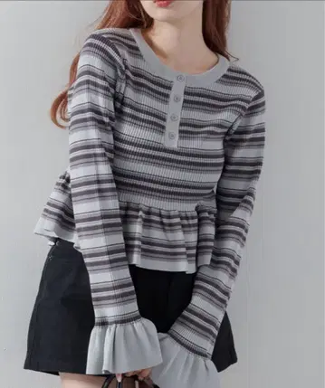 페플럼 헨리 니트 그레이 Kastane 택 포함 미사용 새상품