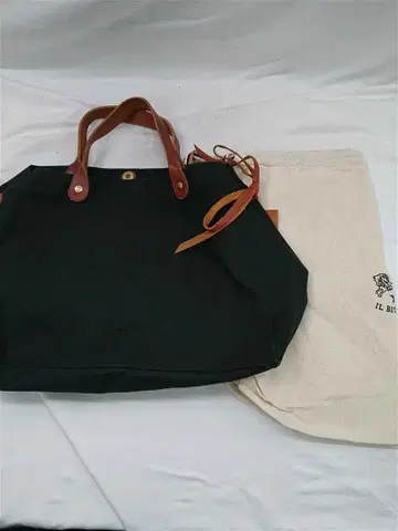 일 비종떼 캔버스 x 가죽 토트백 블랙 계열 여성용