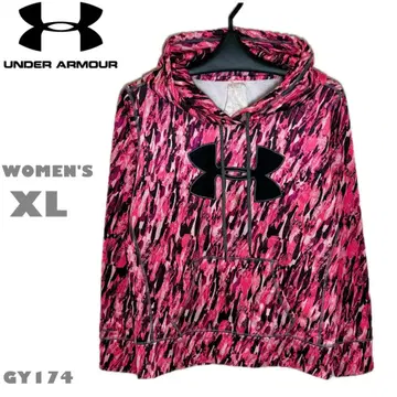 언더아머 US 구제 의류 풀오버 후디 핑크 계열 여성용 XL