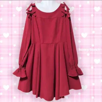 허니번치 데콜테 리본 원피스 F