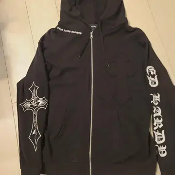 에드 하디 블랙 후드티 L 사이즈