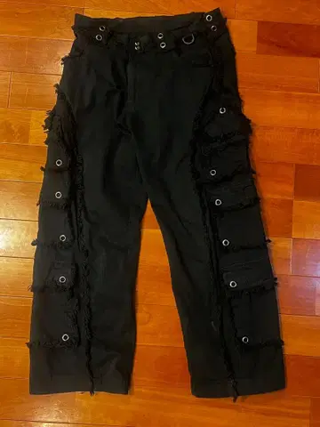 SPACE TRIBE 카고 팬츠 프린지